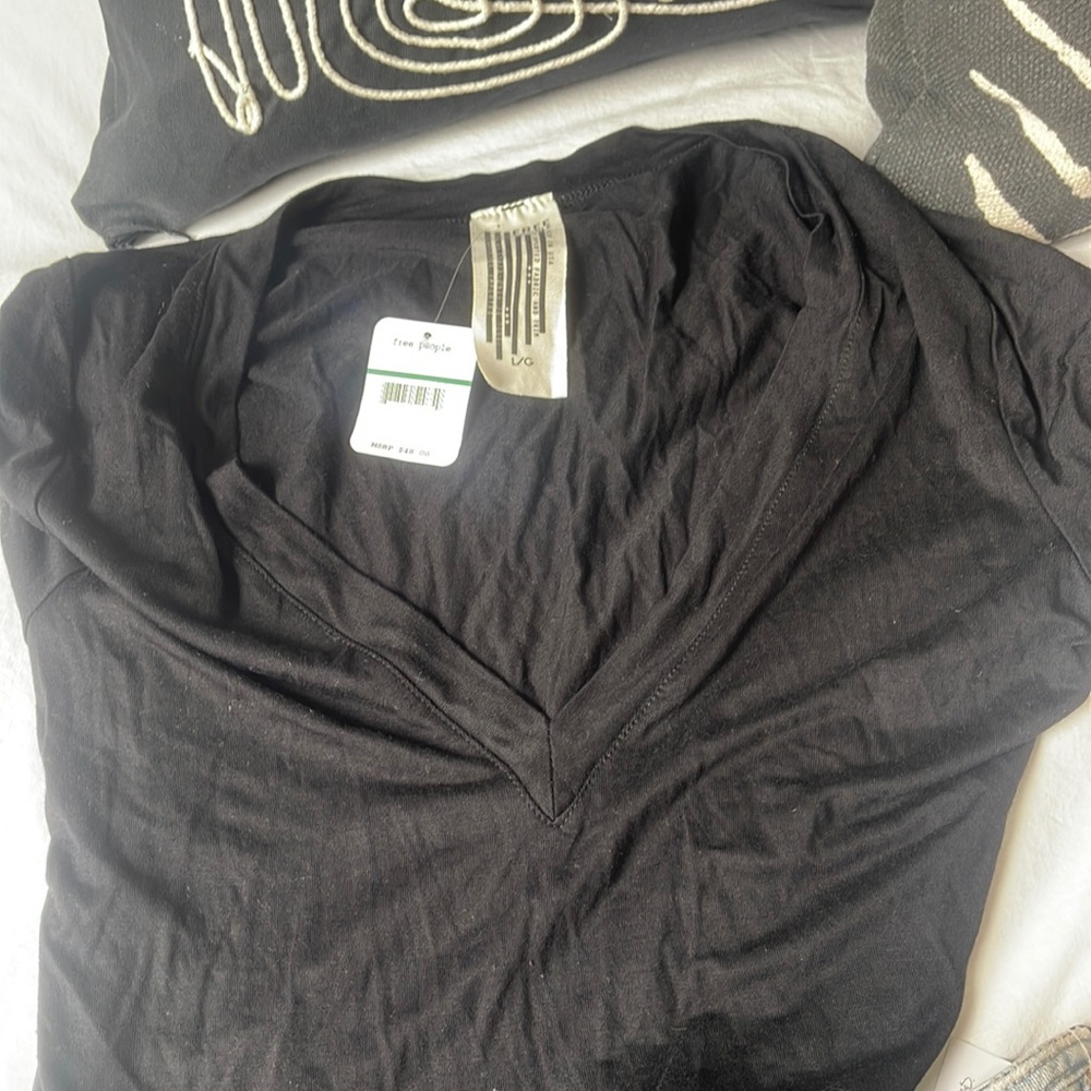 Free People Deep V Bodysuit L